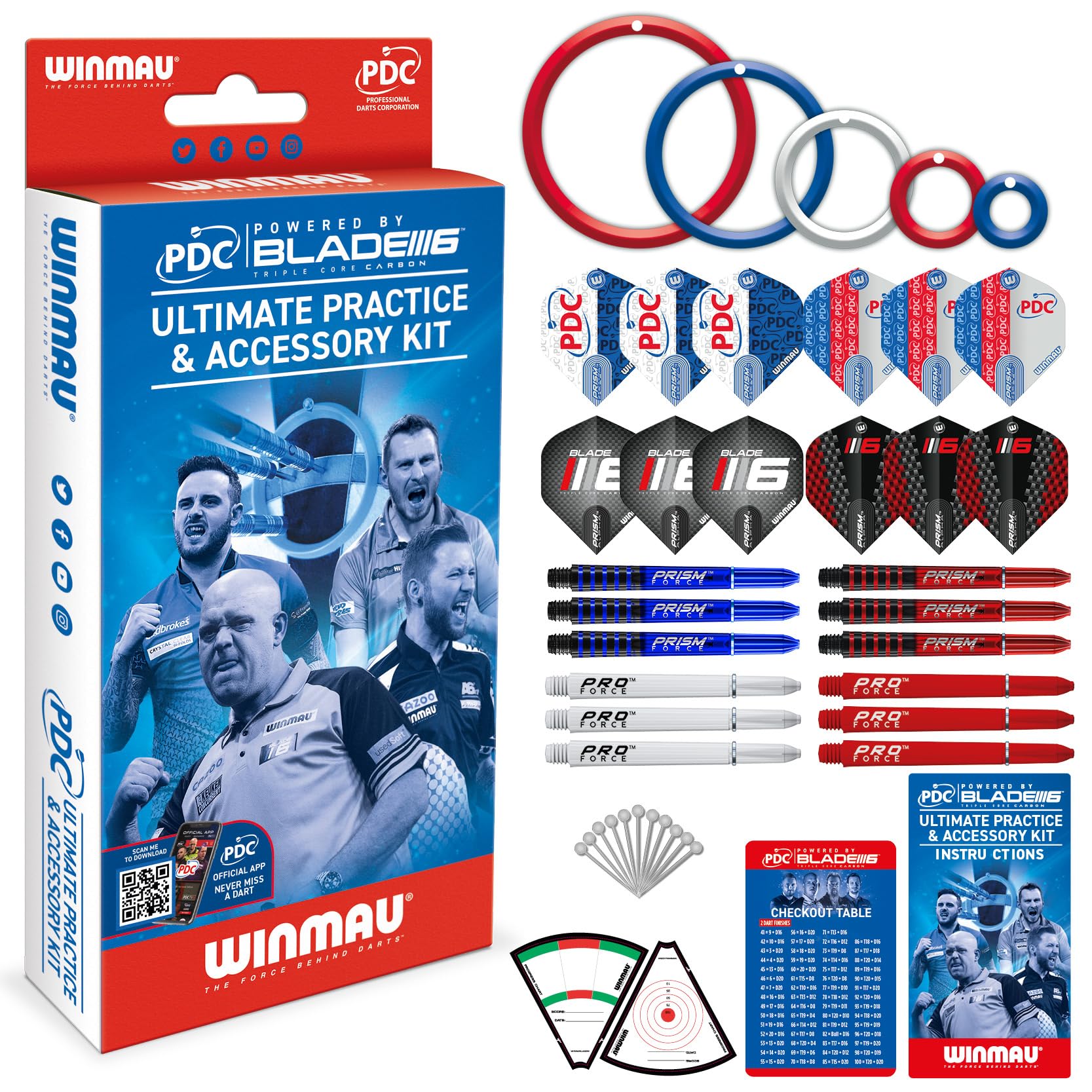 WINMAU PDC Ultimate Darts Practice and Accessory Kit