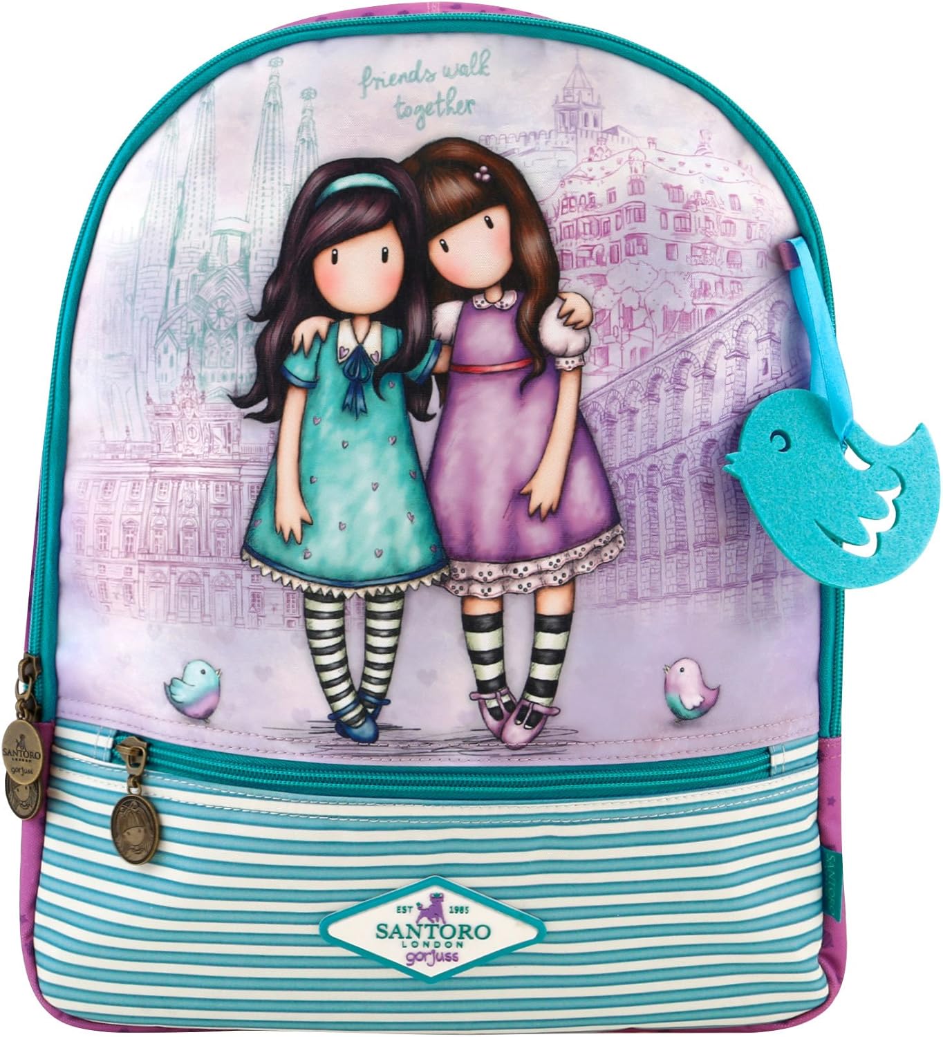 Santoro Gorjuss Cityscape Rucksack Friends Walk Together Amazon.de