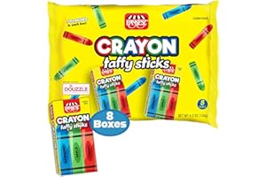 DOUzzle Holiday Christmas Treats, Edible Crayons Taffy Sticks Candy for Marines MRE, Funny Gag Gift & School (8 Count, 1 Pack) Individually Wrapped, Party Favor, Goodie Bag & Pinata Filler - Kosher