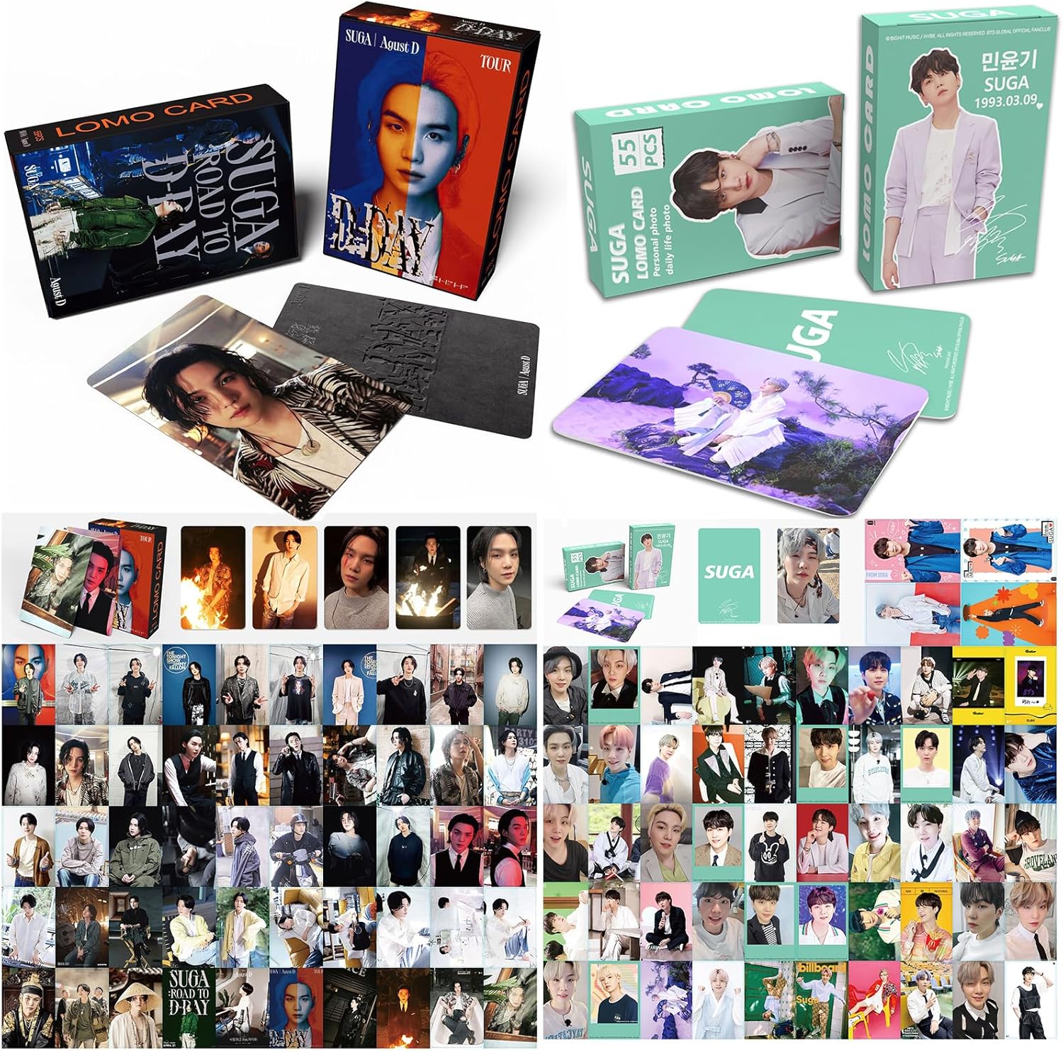 Photographs - KPOPBTS Bangtan Boys SUGA 110p Photocards New Solo Album Agust D Photo D-Day Gift Set KPOP Merchandise for ARMY Boys and Girls