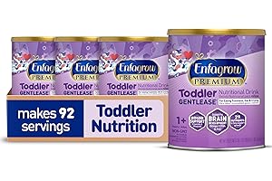 Enfagrow PREMIUM Gentlease Toddler Nutritional Drink, Made with Real Milk, Designed to Ease Fussiness, Gas & Crying, Nutrients for Growth & Immune Support, Powder Can, 29.1 Oz (Pack of 4)
