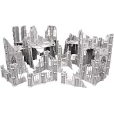 Tabletop Terrain Gothic Sector - Grimdark Sci-Fi Ruins - Modular Sci-Fi Terrain for Tabletop Wargaming Competitive Ruins 28mm 32mm