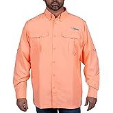 HABIT Men's Fourche Mountain Long Sleeve River Guide Fishing Shirt - UPF 40+ UV Protection
