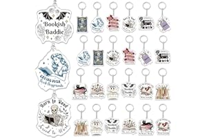 Equsion Book Lovers Gifts Christmas Funny Book Keychain Bookish Party Favor Accessories, Xmas Birthday Gifts for Women
