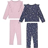Modern Moments by Gerber baby-girls 4-piece Set (2 Long Sleeve Tops & 2 Legging Pants)