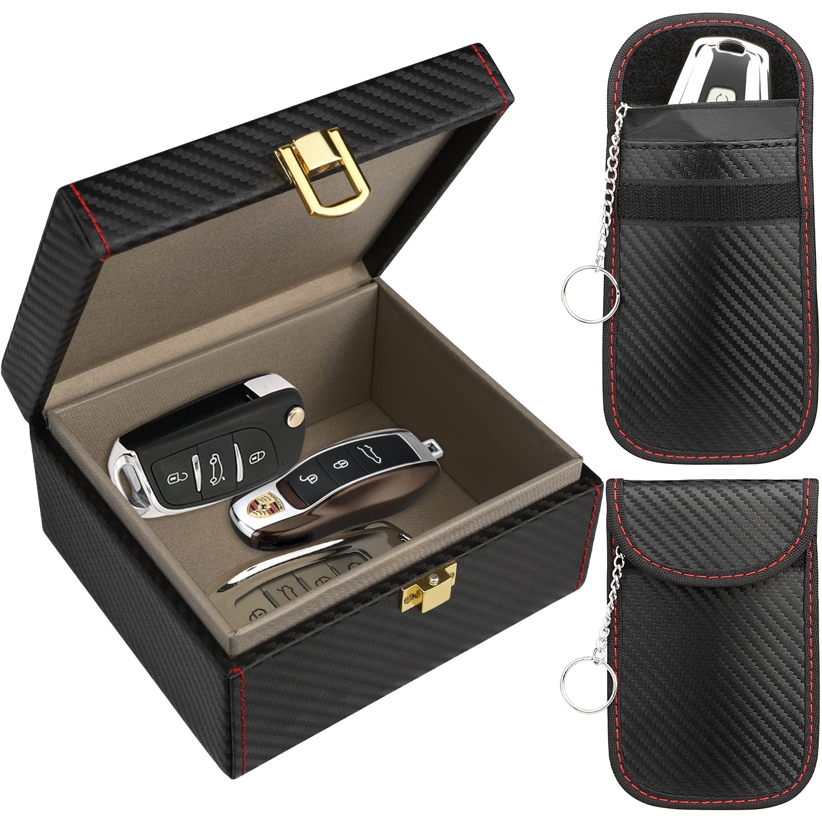 Photo 1 of Faraday Box, [with 2 Faraday Pouches] Diyife Faraday Cage, RFID Box for Car Keys, Key Fob Protector, Signal Blocker for Keyless Fob, Signal Blocking Box for Car Keys Phones, Large