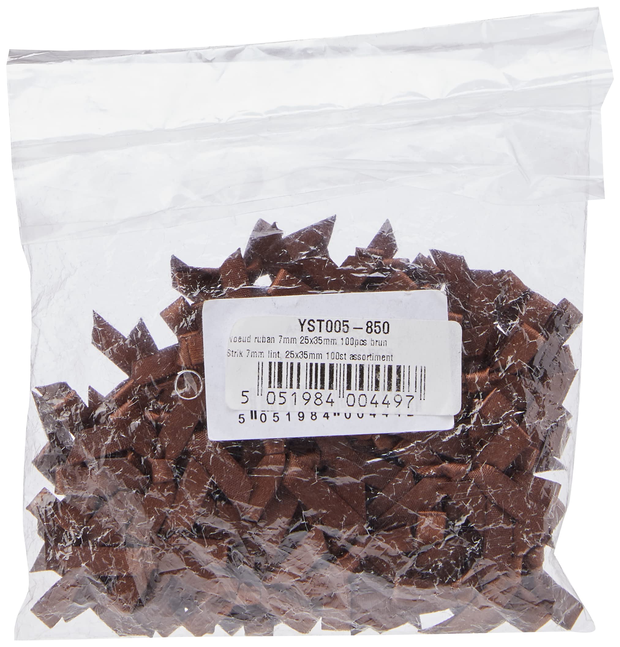 La Fourmi Bow 7mm Ribbon, 25x35mm 100pcs Brown, standart