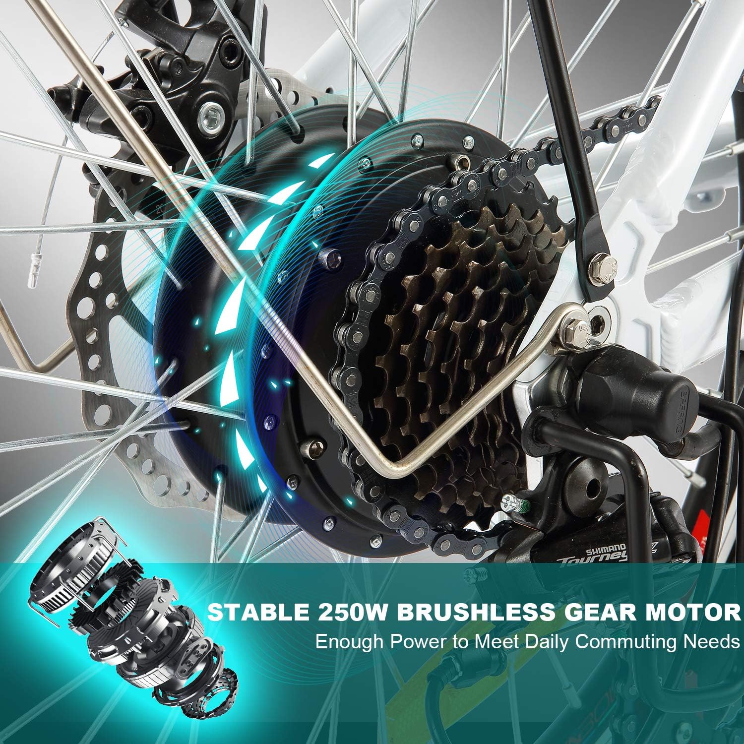 ancheer 20 inch wheel folding city commuter electric bike