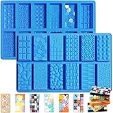 2025New 1inch Deep Small Chocolate Bar Mold for Mini Dubai, 2Pcs Candy Silicone Molds for Dubai Pistachio