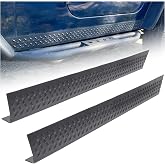 ECOTRIC Body Armor Rocker Panel Compatible with 1997-2006 Jeep TJ Wrangler | Side; Replacement for 11650.05 Panel Diamond Plate Kit