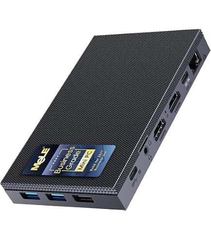MeLE Cyber X1 Fanless Mini PC, N150 16GB 512GB, Dual HDMI, USBC
