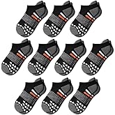 Comfoex 10 Pairs Boys Socks Ankle Athletic Socks For Big Little Kids Cotton Half Cushioned Socks