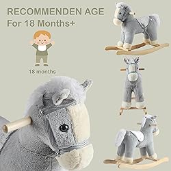 Rock My Baby Pony Rocking Horse, Plush Stuffed
