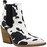 ARIDER ARiderGirl Dako Western Booties Animal Prints Ankle Boot with Stacked Heel Pointed Toe Boots