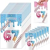Tintinwiwigo 30PCS 6 7 Birthday Decorations Gift Bags,6 7 Birthday Theme Goodie Bags,Gift Bags with Handles,Double-Sided Pattern,67 Party Favors Bags- Baseball