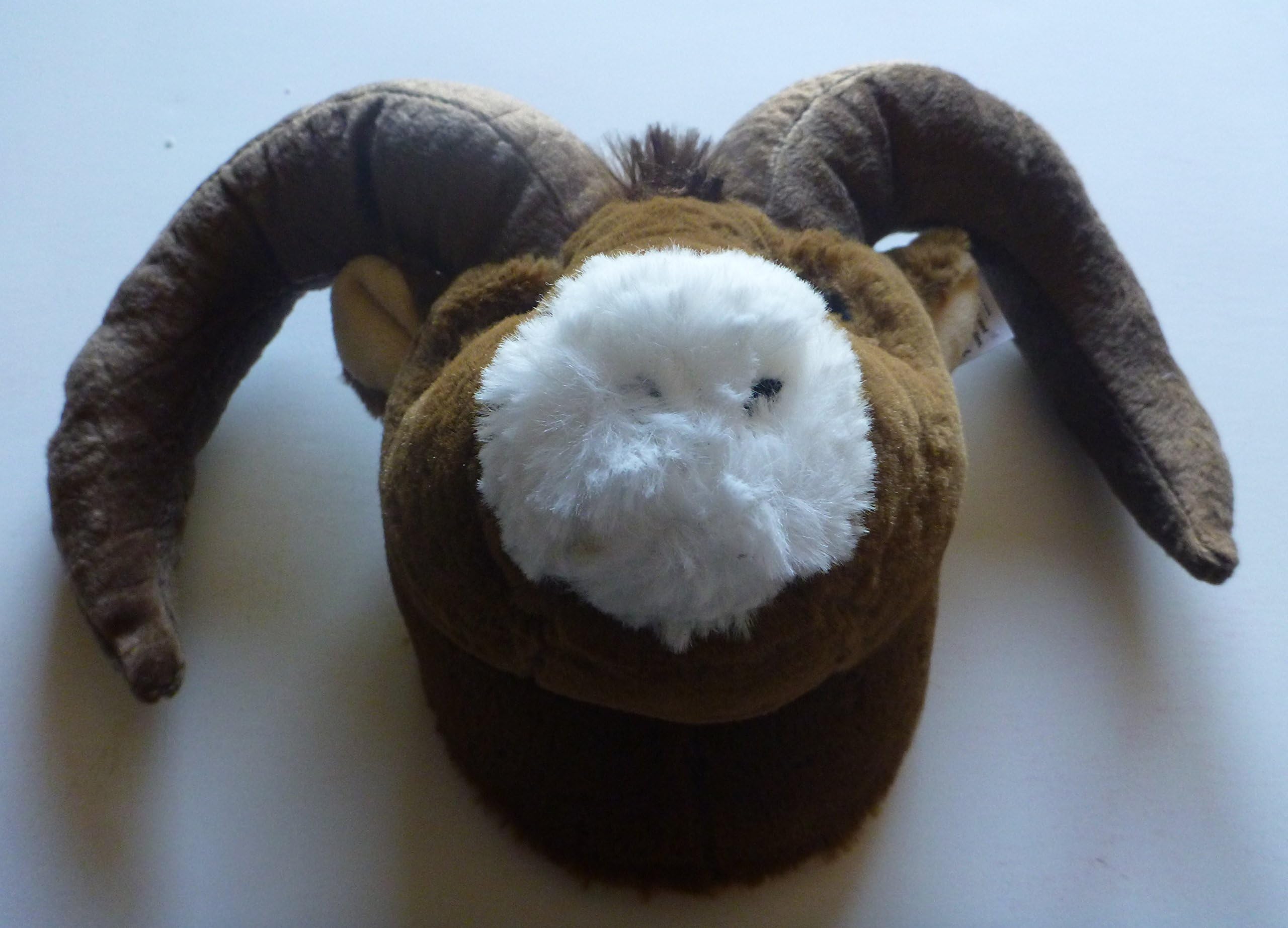 10" Big Horn Sheep Ram Head Plush Stuffed Animal Toy
