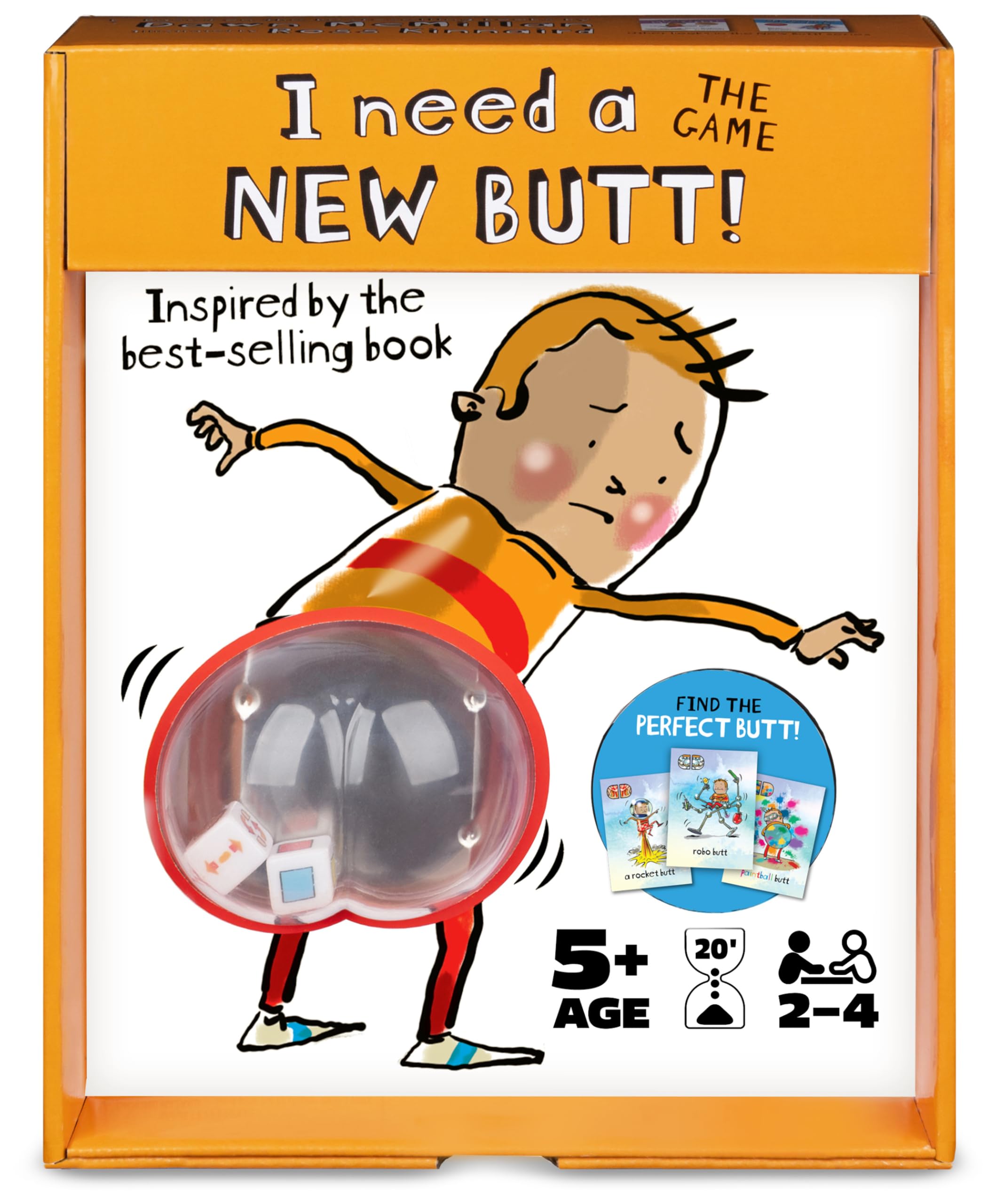 Photo 1 of I Need a New Butt! The Game, Based on the Book with Butt Popper and Butt Cheek Tiles Fun Game for Family Game Night, For Kids Ages 5 and up