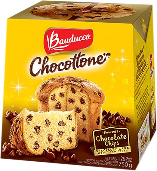 Bauducco Chocottone, with Chocolate Chips, 750 Grams Amazon