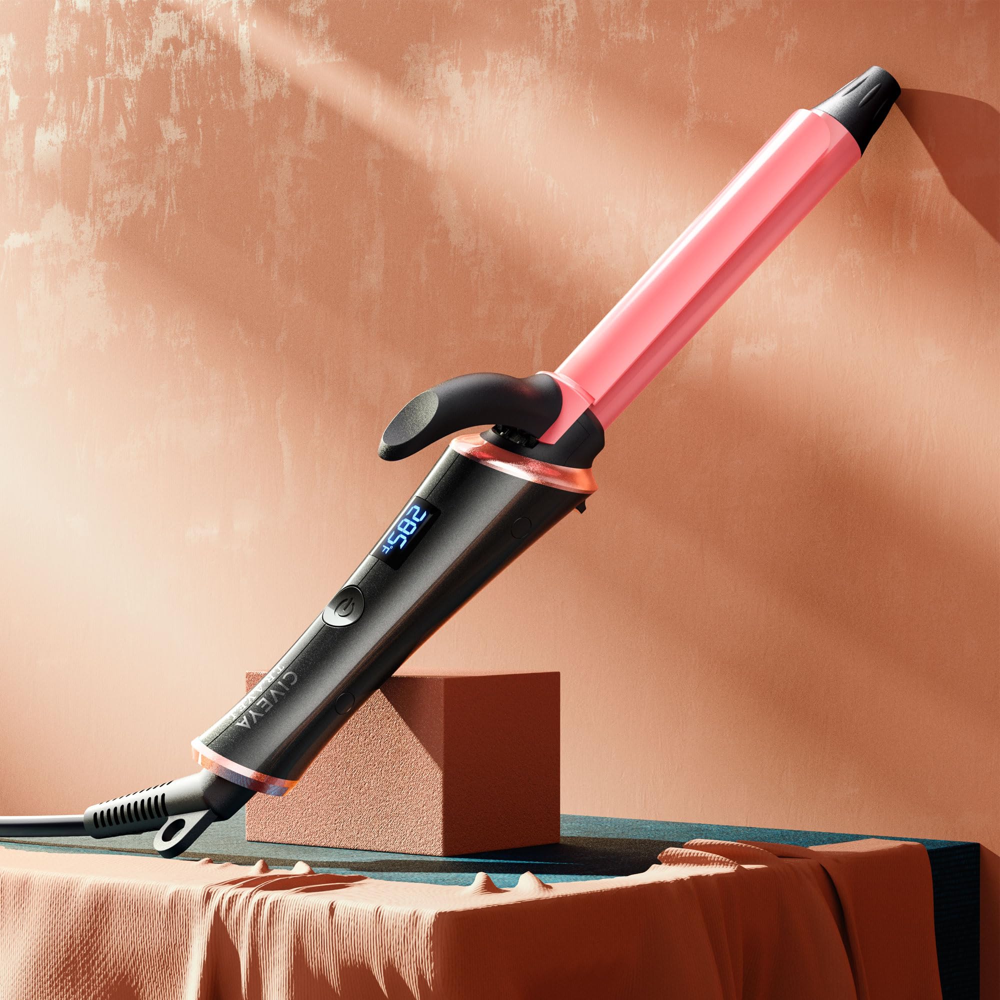 Photo 1 of CIVEYA 3/4 Inch Curling Iron for Short Hair, Dual Voltage Curling Iron Travel Size with 5 Adjustable Heat Settings, Mini Curling Irons Ceramic Barrel with Argan Oil Infused