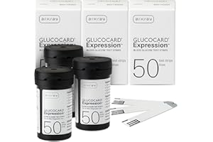 ARKRAY GLUCOCARD Expression Blood Glucose Test Strips - No Coding, 0.8 Microliter & Fast 6-Second Results - Compatible with GLUCOCARD Expression Blood Glucose Meter - 150 Count (3 Packs of 50)