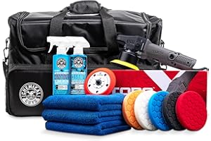 Chemical Guys TORQX Dual-Action Random Orbital Polisher Detailing Kit – 13-Piece Kit With Arsenal Range Bag, Pads, Accessories for Paint Correction, Premium Buffer
