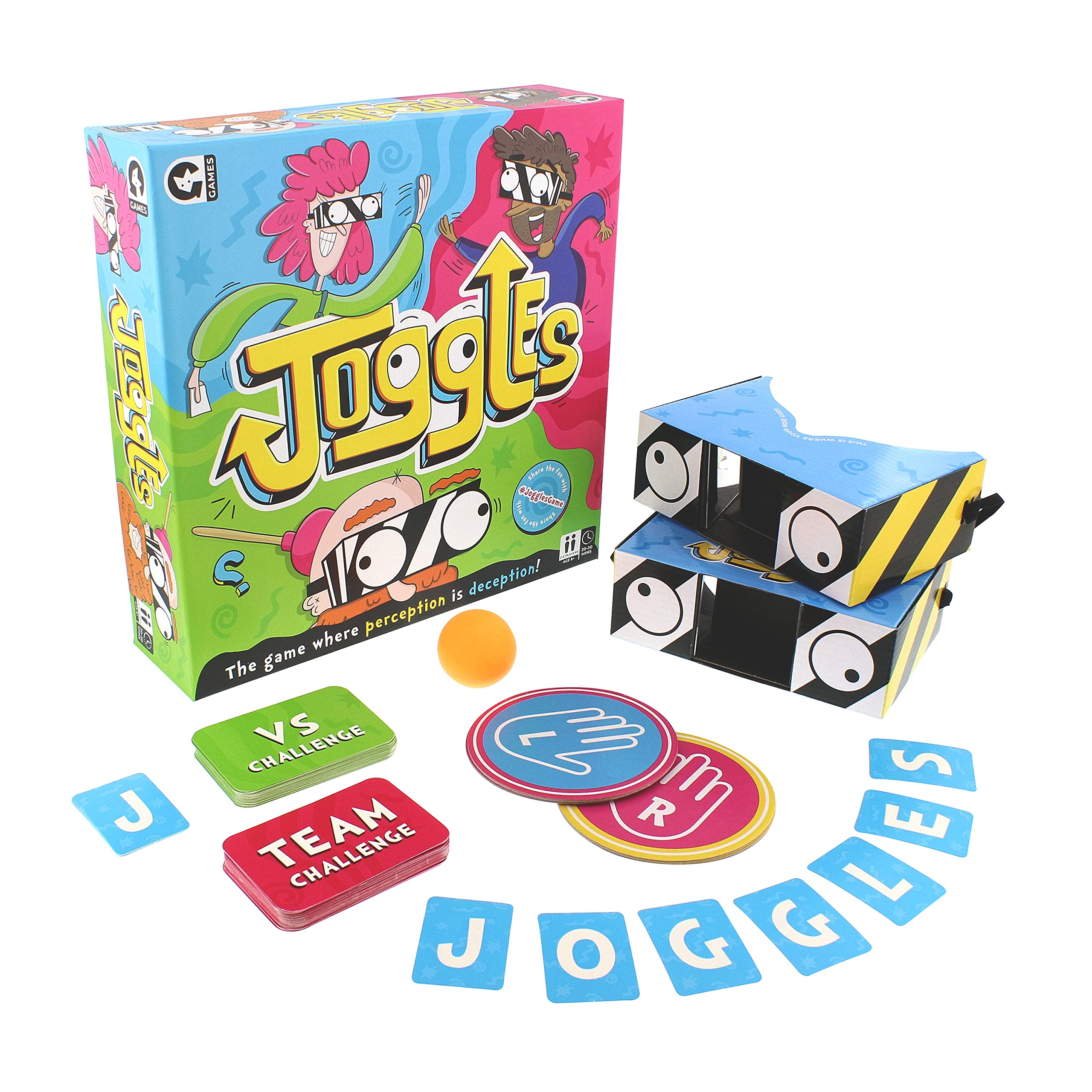 Ginger Fox Joggles Silly Sight Swapping Challenge Game - The Hilarious Family Party Game For Adults and Children Aged 8+ Years - A Great Gift For Kids