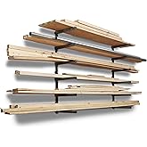 Bora Portamate Wood Organizer and Lumber Storage Metal Rack with 6-Level Wall Mount – Indoor and Outdoor Use, PBR-006B