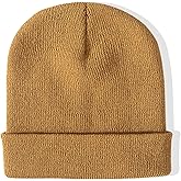 Rosoz Beanie Hats for Men Slouchy Beanies for Men Knitted Caps for Women Soft Warm Unisex