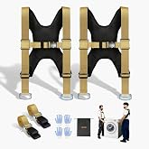 VEVOR Moving Straps, Supports up to 1000 lbs, 2-Person Lifting and Moving System with 2 Harness &amp; 2 Load-Bearing Straps, Adjustable Lifting for Furniture Appliances Mattresses