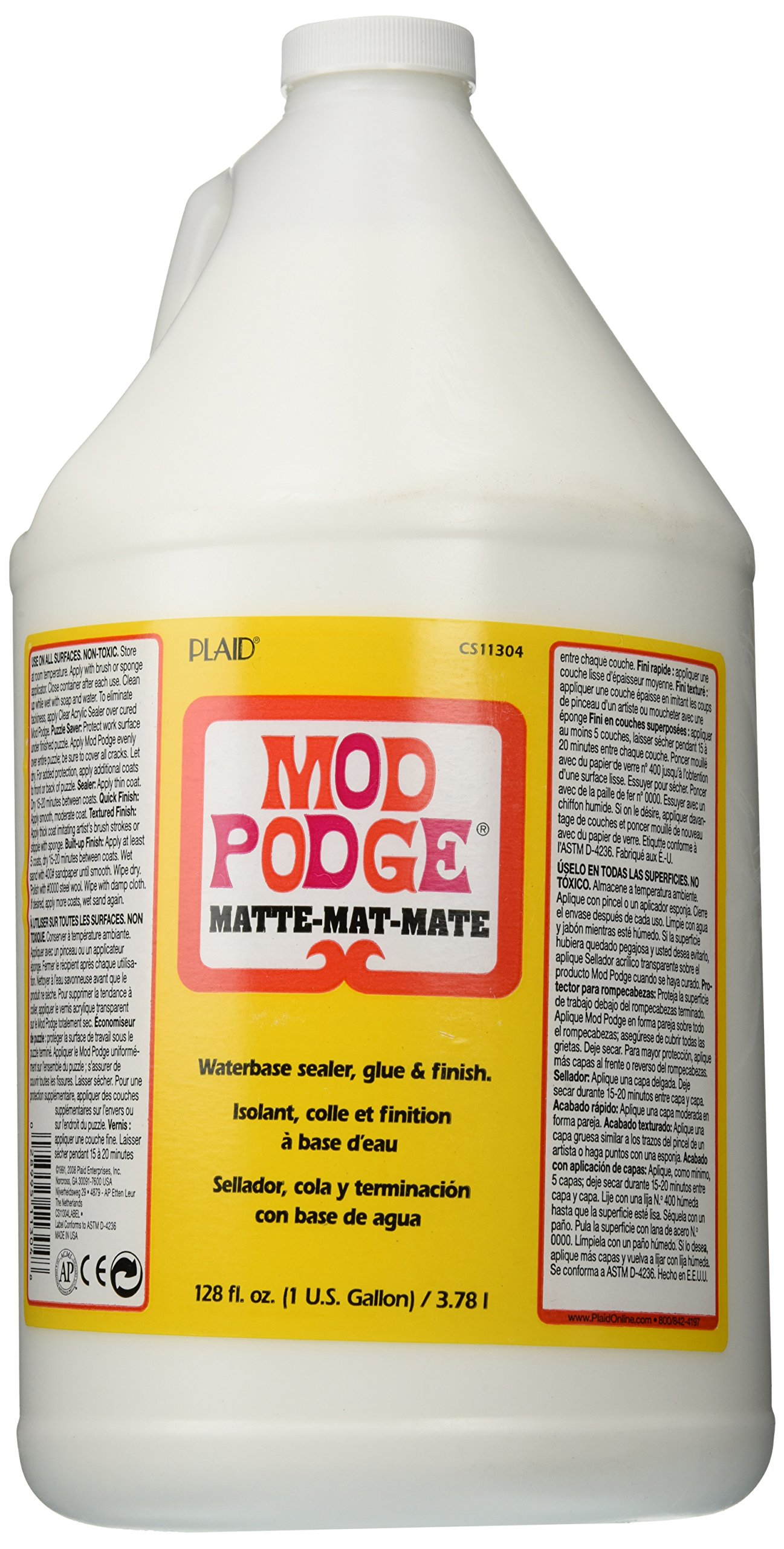 Mod Podge Waterbase Sealer Glue and Finish (1Gallon) CS11304 Matte eBay