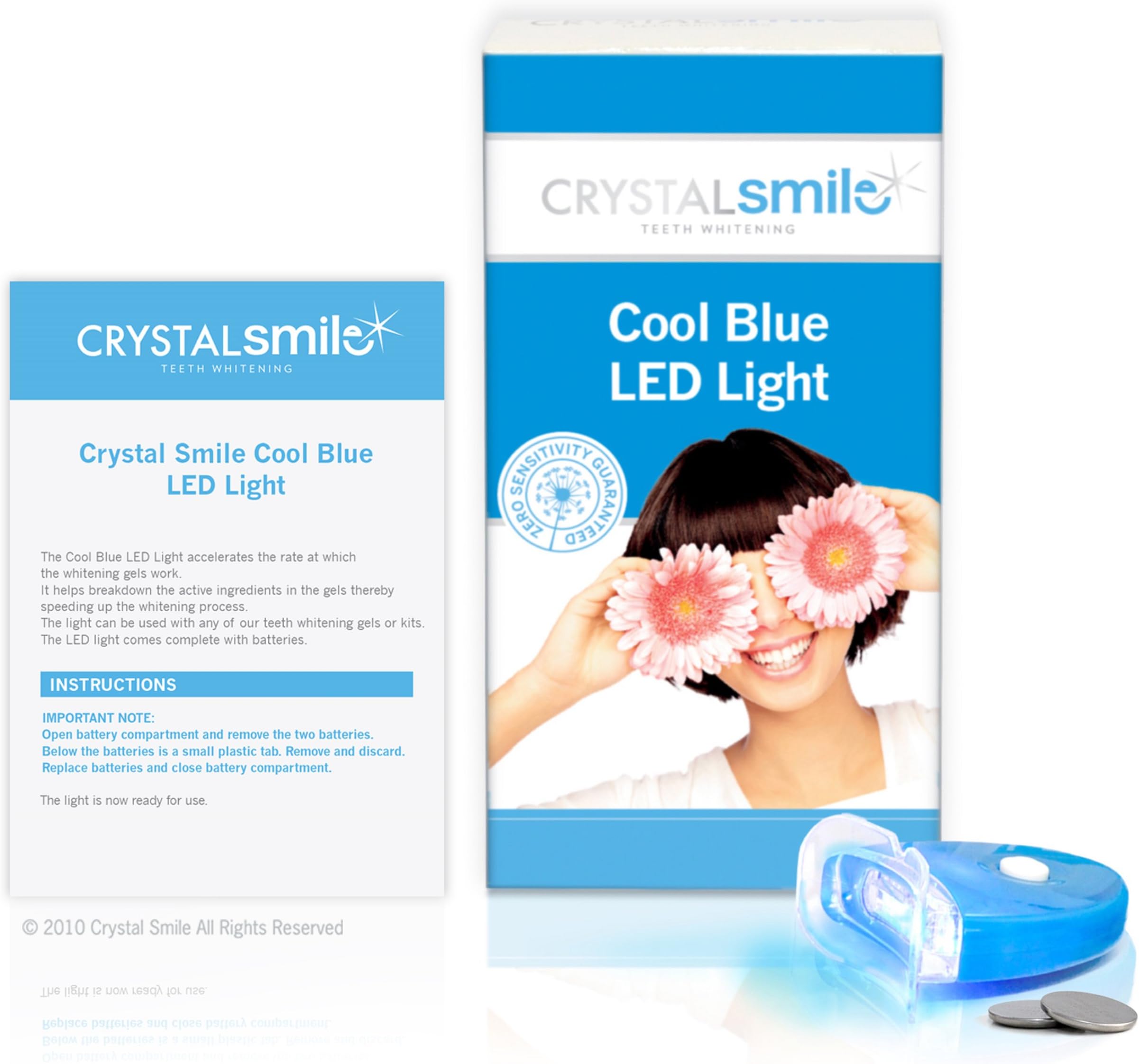 Crystal Smile Cool Blue LED Light. EU & UK Approved - Accelerates The Whitening Process. Can be Used with Any Crystal Smile Kits & Products.