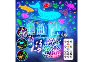 STARYOU Baby Sound Machine Night Light Projector Kids Christmas Gifts | 15 White Noise Machine & 3D Films | 31Colors & Remote Control | Autism Toys Night Light for Kids, Baby Boy Toys, Egg Light for Nursery