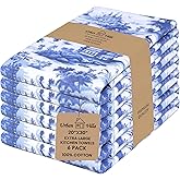 Urban Villa Kitchen Towels Set of 6 French Toile Kitchen Towels 20X30 Inches 100% Cotton Highly Absorbent Kitchen Towels Premium Quality Ultra Soft Mitered Corners KitchenTowels