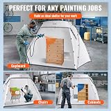 VEVOR Portable Paint Booth Tent 7.5x5.2x5.2ft Spray Shelter Built-in Floor view 7