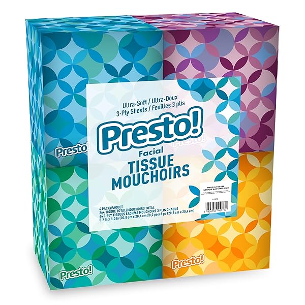 AMAZON BRAND – PRESTO! ULTRA-SOFT 3-PLY PREMIUM FACIAL...