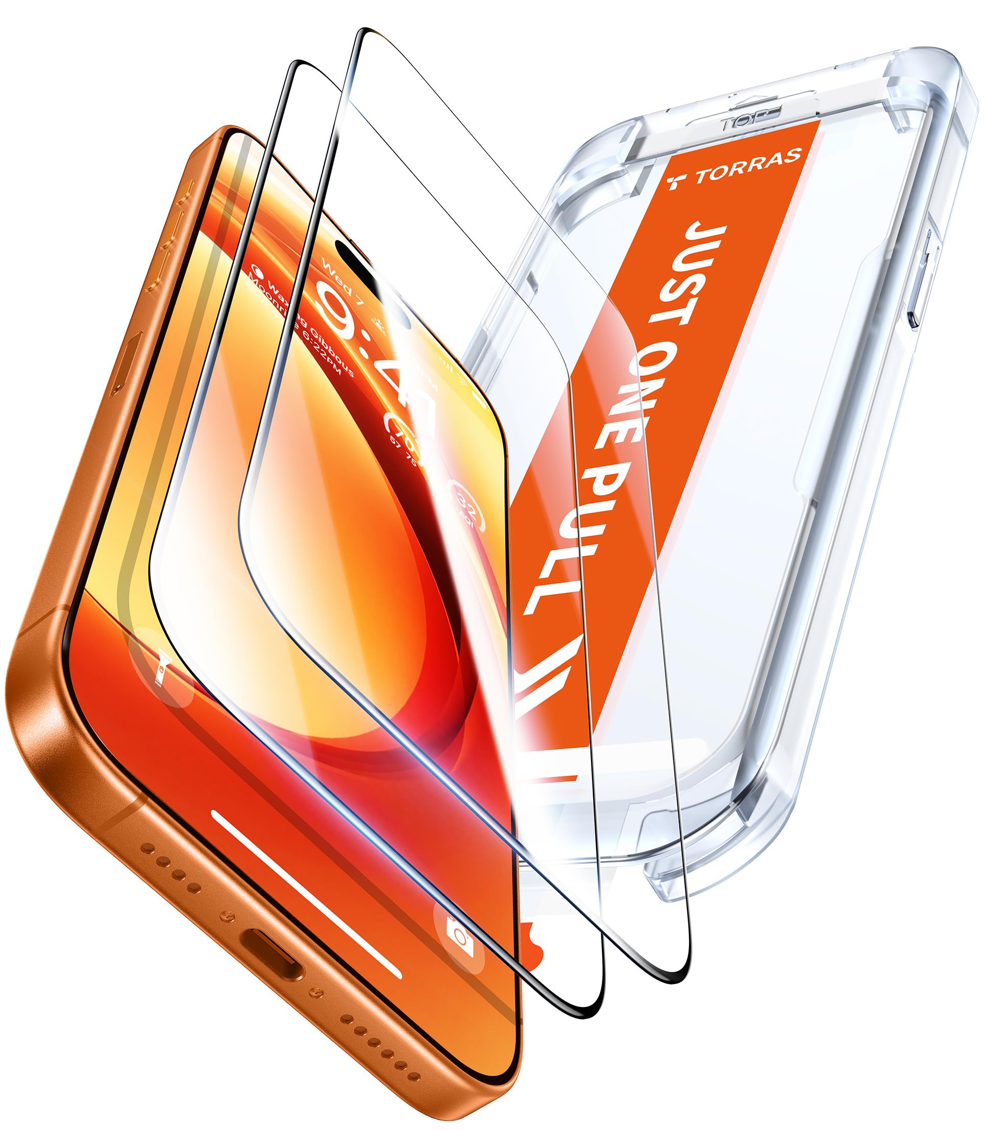Photo 1 of TORRAS Unbreakable for iPhone 17 Pro Screen Protector, 9H+ Military-Grade,12 FT Shatterproof, Aerospace Tempered Glass 2 Pack - Full Coverage, Anti-Scratch, Bubble-Free, Easy Installation,6.3 inch