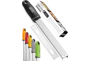 Orblue Lemon Zester & Cheese Grater - Premium Citrus Zester, Kitchen Grater for Parmesan, Chocolate, Fruits, Vegetables, Ging