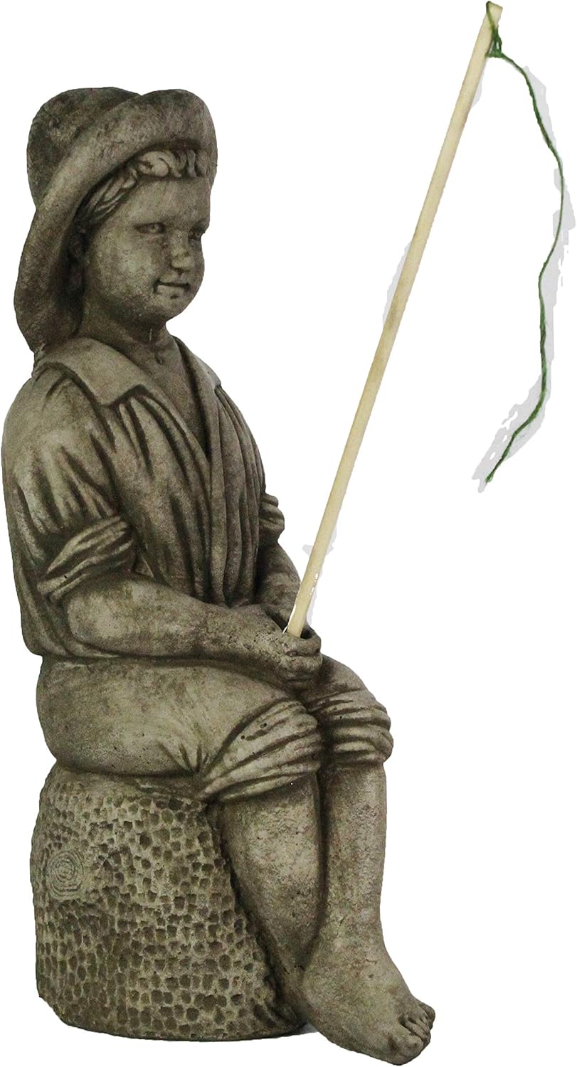 Axel The Fishing Boy Statue Home and Garden Statues