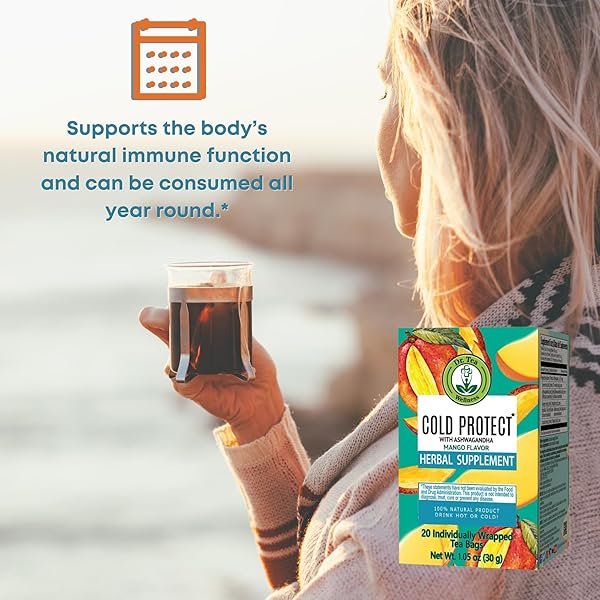 DR. TEA COLD PROTECT TEA WITH ASHWAGANDHA – MANGO FLAVOR – 20 TEA BAGS