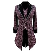 DRTES Women's Steampunk Jacket Victorian Gothic Medieval Vintage Tailcoat
