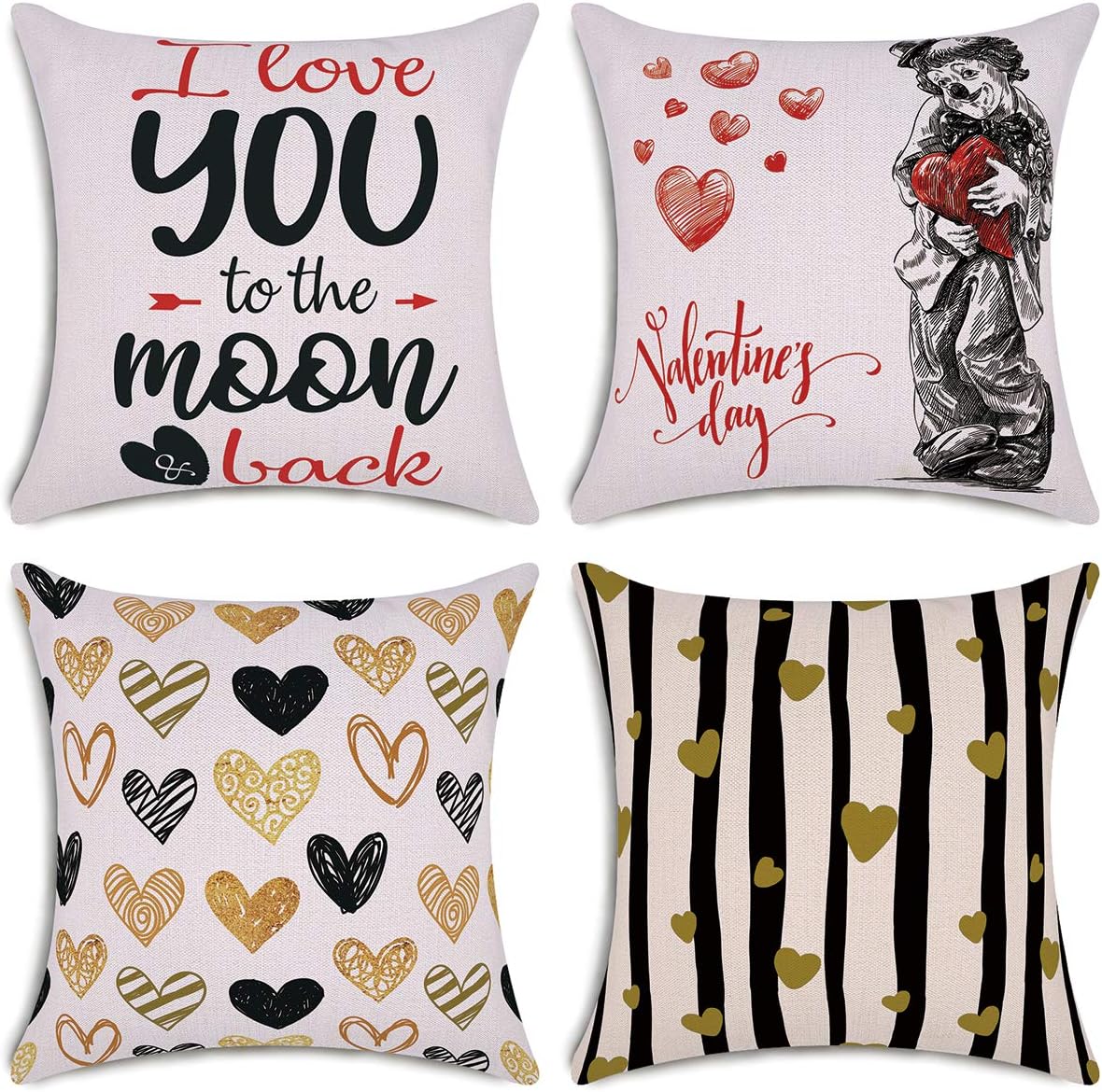 Valentine's Day Decorative Throw Pillow Covers 18x18