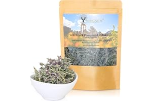 HELLENIC NATURE PREMIUM HERBS AND SPICES WILD GREEK HERBS DRIED PREMIUM QUALITY- from Mount Olympus Handpicked and Air-Dried in DoyPack with ZipLock for Awesome Freshness and Aroma - Mediterranean Seasoning (1.41 Ounce (Pack of 1), Pennyroyal / Fliskouni)