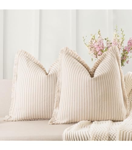 Juego De 5 Fundas De Almohada Con Pintura Al óleo De árbol Floral Estilo Natural, Cuadradas De 18 X 18 Pulgadas Fundas De Almohada Para Primavera