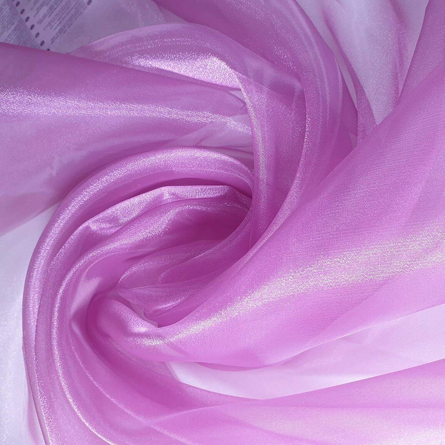2 Meter Sheer Organza Fabric Voile Drape Curtain, Wedding Fabric 150cm Organdie by Meter (Plum) — image 1