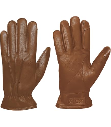 UGG Women's Leather Sheepskin Vent Gloves with Conductive Tech