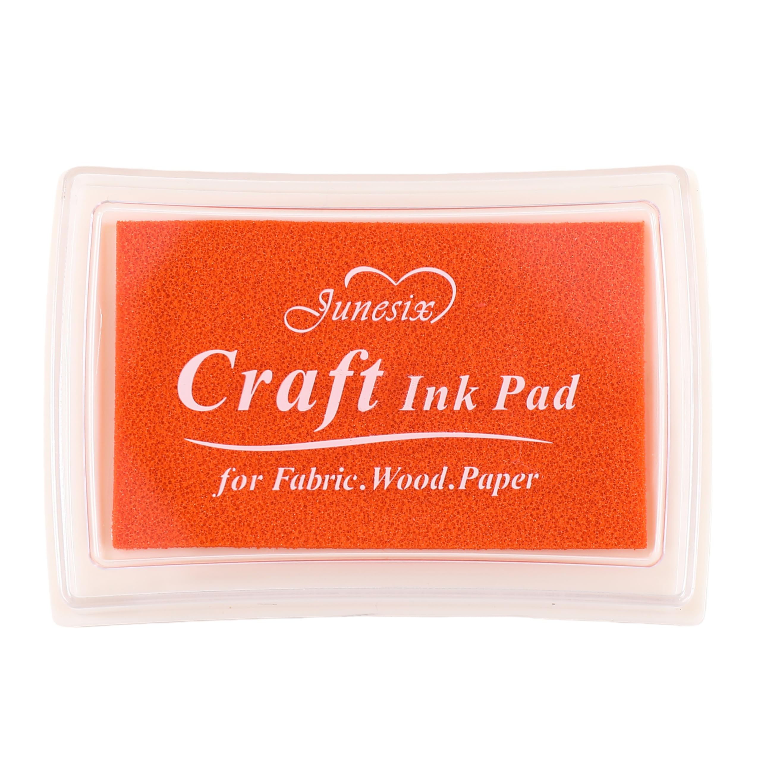 YPSelected Craft Stamp Ink Pad for Paper Wood Fabric 15 Colors Available for Rubber Stamps (Orange)
