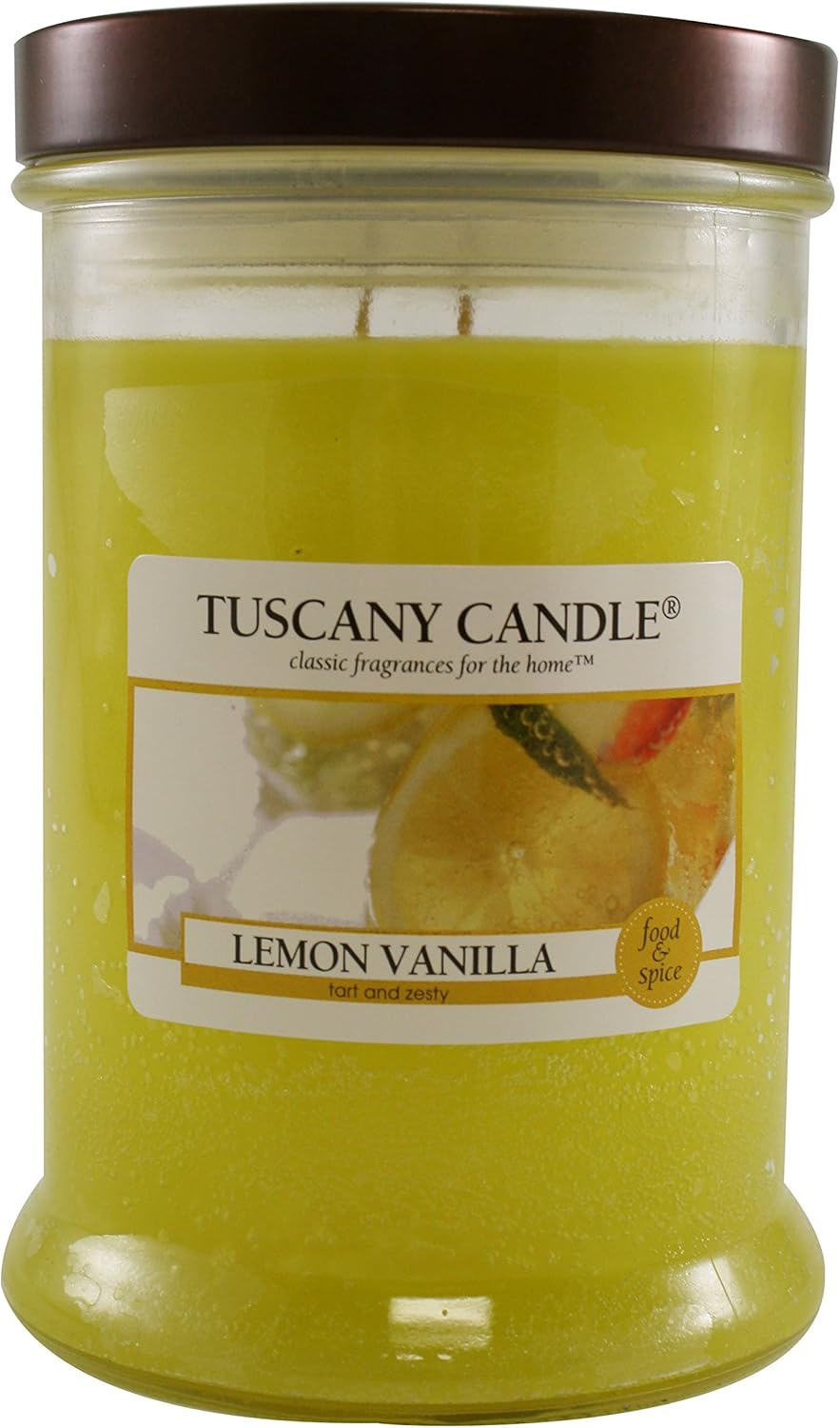 Langley Empire Candle Tuscany, Mottled, Bronze Lid, 18