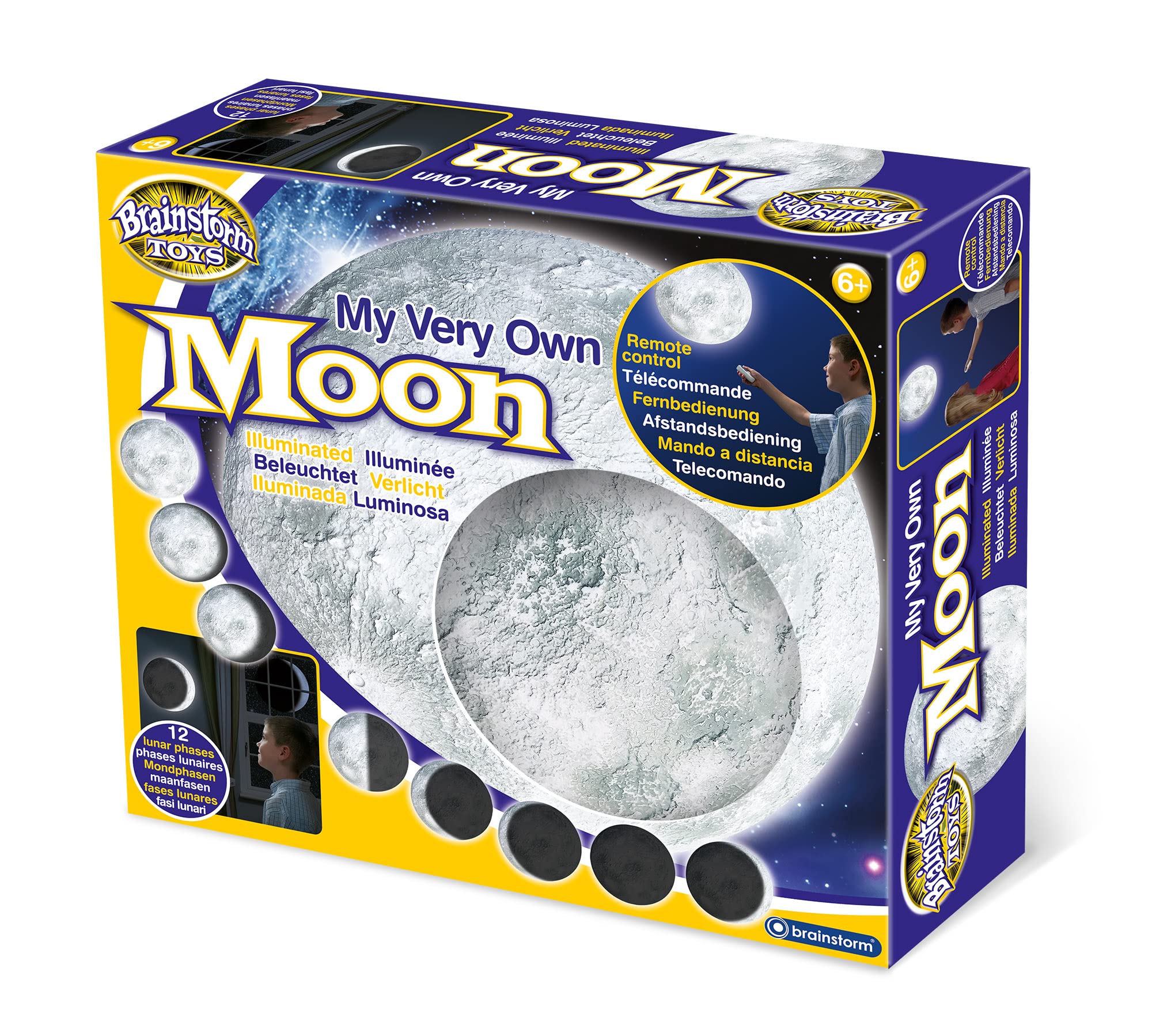 Brainstorm Toys E2003 My Very Own Moon, Nightlight, for 6 years +, White