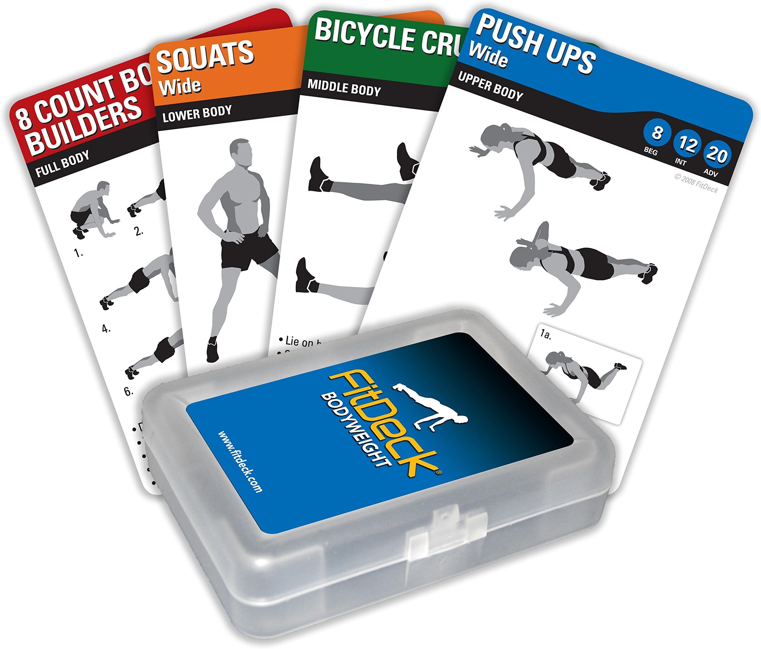 FITDECK Exercise Playing Cards for Guided Home Workouts, Bodyweight