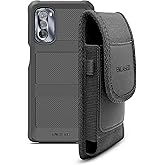 Encased 2-in-1 Belt Combo for Moto G Stylus 5G 2022 Case with Holster Clip Phone Pouch and Screen Protector (Black)